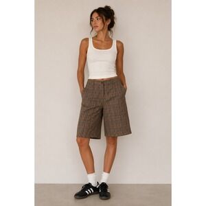 Vintage Plaid Bermuda Shorts Women's Size 5 Y2K Preppy Academia Golf